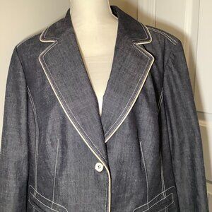 Kasper Women Grey Denim jacket